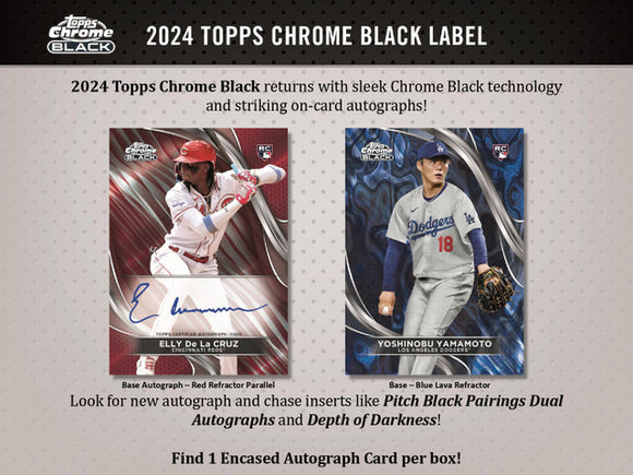 PRE-ORDER 2024 Topps Chrome Black Baseball Hobby Box