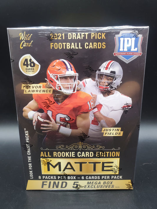 2021 Wild Card MATTE Football Black Mega Box