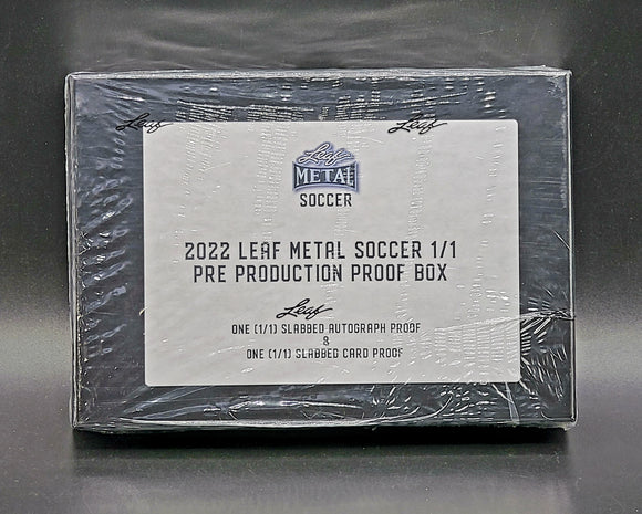 2022 Leaf Metal Soccer 1/1 Pre Production Proof Box