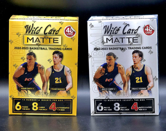2022/23 Wild Card MATTE GOLD/SILVER Basketball Mega 2 Box Lot