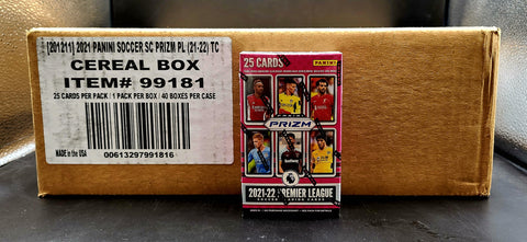 2021/22 Panini Prizm Premier League Soccer Cereal Box (40 Case)